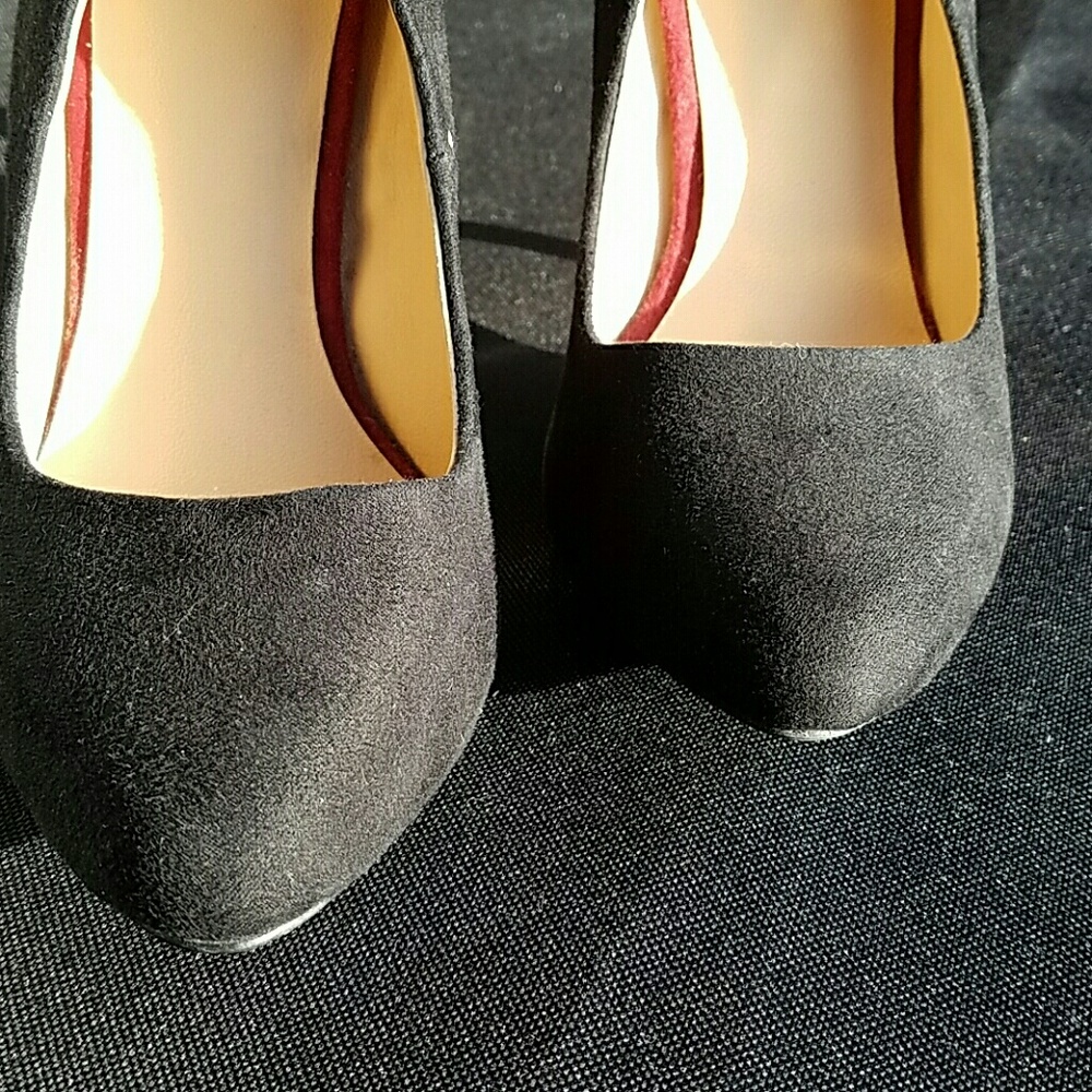 Zara Black Ankle Strap Suede Shoes - Picture 4 of 8